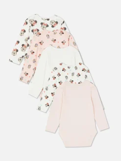 Outlet Primark Lot De 5 Bodys Disney Minnie Mouse Et Daisy Duck Rose