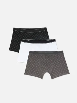 Discount Primark Lot De 3 Boxers à Imprimé Monogramme Noir