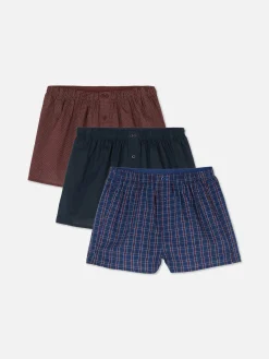 Clearance Primark Lot De 3 Boxers à Motifs Variés Bordeaux