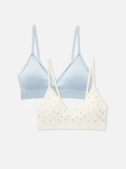Hot Primark Lot De 2 Brassières Triangle Sans Coutures Bleu