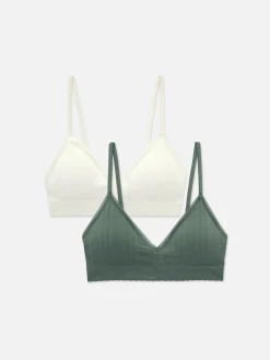 Hot Primark Lot De 2 Brassières Triangle Sans Coutures Vert