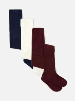 Discount Primark Lot De 3 Collants Côtelés Essential Bleu marine