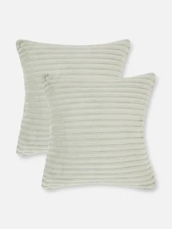 Outlet Primark Lot De 2 Coussins Côtelés Gris