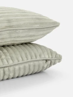 Outlet Primark Lot De 2 Coussins Côtelés Gris