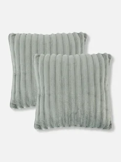Outlet Primark Lot De 2 Coussins Côtelés Confortables Vert clair