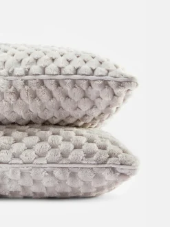 Best Primark Lot De 2 Coussins Texturés Effet Nid D’abeille Gris clair