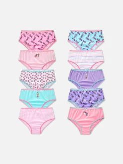 New Primark Lot De 10 Culottes à Imprimé Licorne Multicolore
