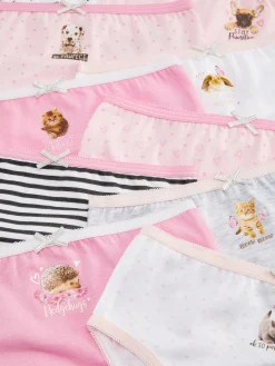 New Primark Lot De 10 Culottes à Imprimé Animal Multicolore