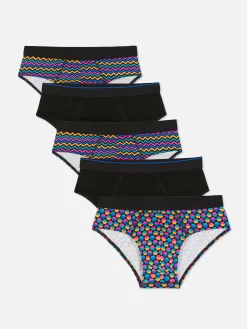 Outlet Primark Lot De 5 Culottes à Motifs Géométriques Variés Rose