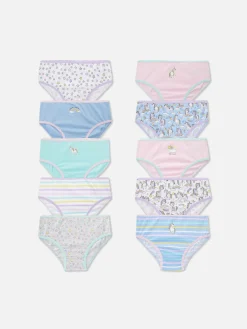 Best Primark Lot De 10 Culottes Graphiques à Motif Licorne Multicolore