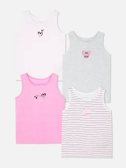 Sale Primark Lot De 4 Débardeurs Graphiques Multicolore