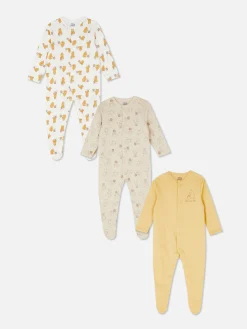 Clearance Primark Lot De 3 Grenouillères Disney Winnie L'ourson Gris