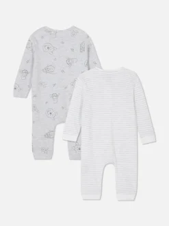 Discount Primark Lot De 2 Grenouillères Disney Winnie L'ourson Blanc