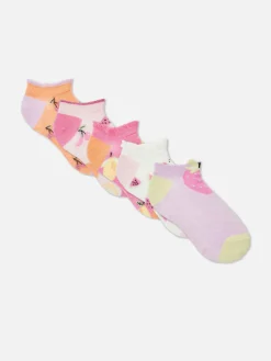 Best Primark Lot De 5 Paires De Chaussettes Pour Baskets à Motifs Fruits Multicolore
