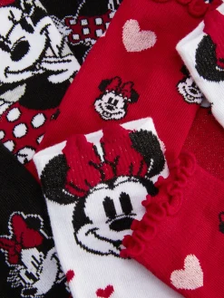 Outlet Primark Lot De 4 Paires De Chaussettes Disney Minnie Mouse Rouge
