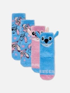 Discount Primark Lot De 2 Paires De Chaussettes Chaudes Disney Lilo & Stitch Angel Bleu