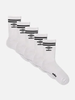Clearance Primark Lot De 5 Paires De Chaussettes De Sport Umbro Blanc