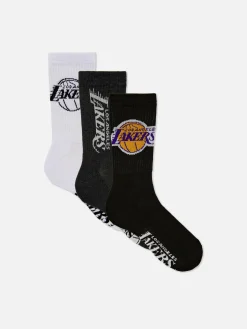 Discount Primark Lot De 3 Paires De Chaussettes NBA Los Angeles Lakers Multicolore