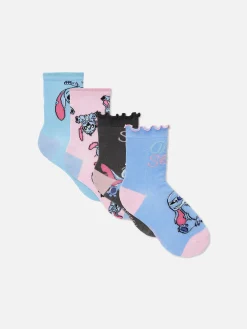 Discount Primark Lot De 4 Paires De Socquettes Disney Stitch Bleu