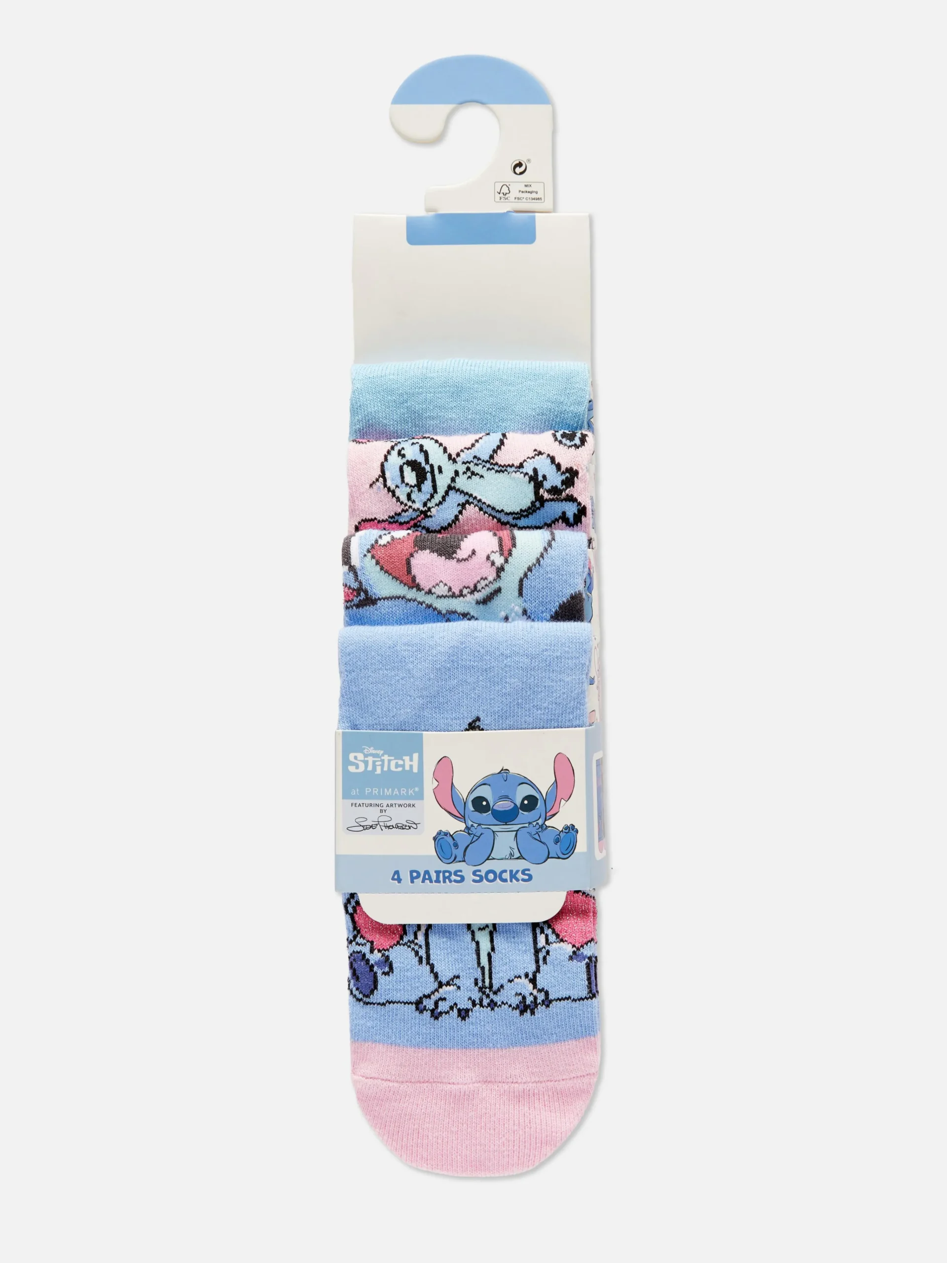 Discount Primark Lot De 4 Paires De Socquettes Disney Stitch Bleu