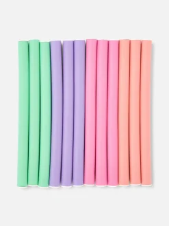 New Primark Lot De 12 Petits Bigoudis Flexibles Multicolore