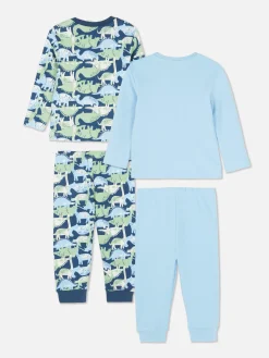 Discount Primark Lot De 2 Pyjamas à Manches Longues Et Motifs Variés Bleu