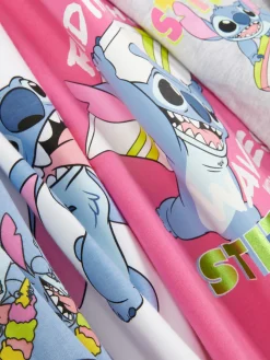 Clearance Primark Lot De 2 Pyjamas à Manches Courtes Disney Lilo & Stitch Blanc