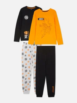 Sale Primark Lot De 2 Pyjamas à Manches Longues Dragon Ball Z Orange