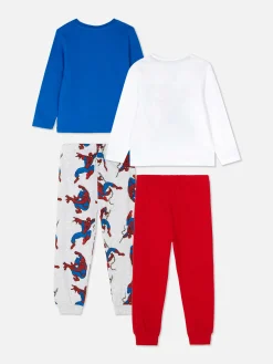 Clearance Primark Lot De 2 Pyjamas Graphiques Marvel Spider-Man Bleu
