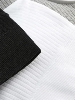 Clearance Primark Lot De 3 Soutiens-gorge Côtelés à Col En V Noir