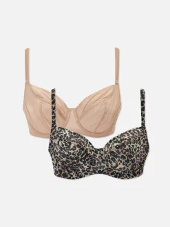 Primark Lot De 2 Soutiens-gorge Non Rembourrés, Bonnets D à G Fauve