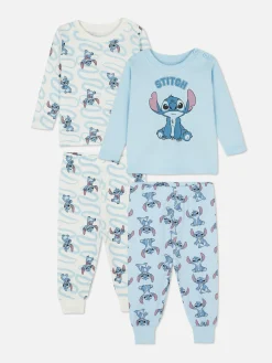 Hot Primark Lot De 2 pyjamas à Manches Longues Disney Lilo & Stitch Bleu