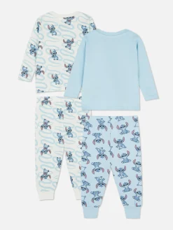 Hot Primark Lot De 2 pyjamas à Manches Longues Disney Lilo & Stitch Bleu