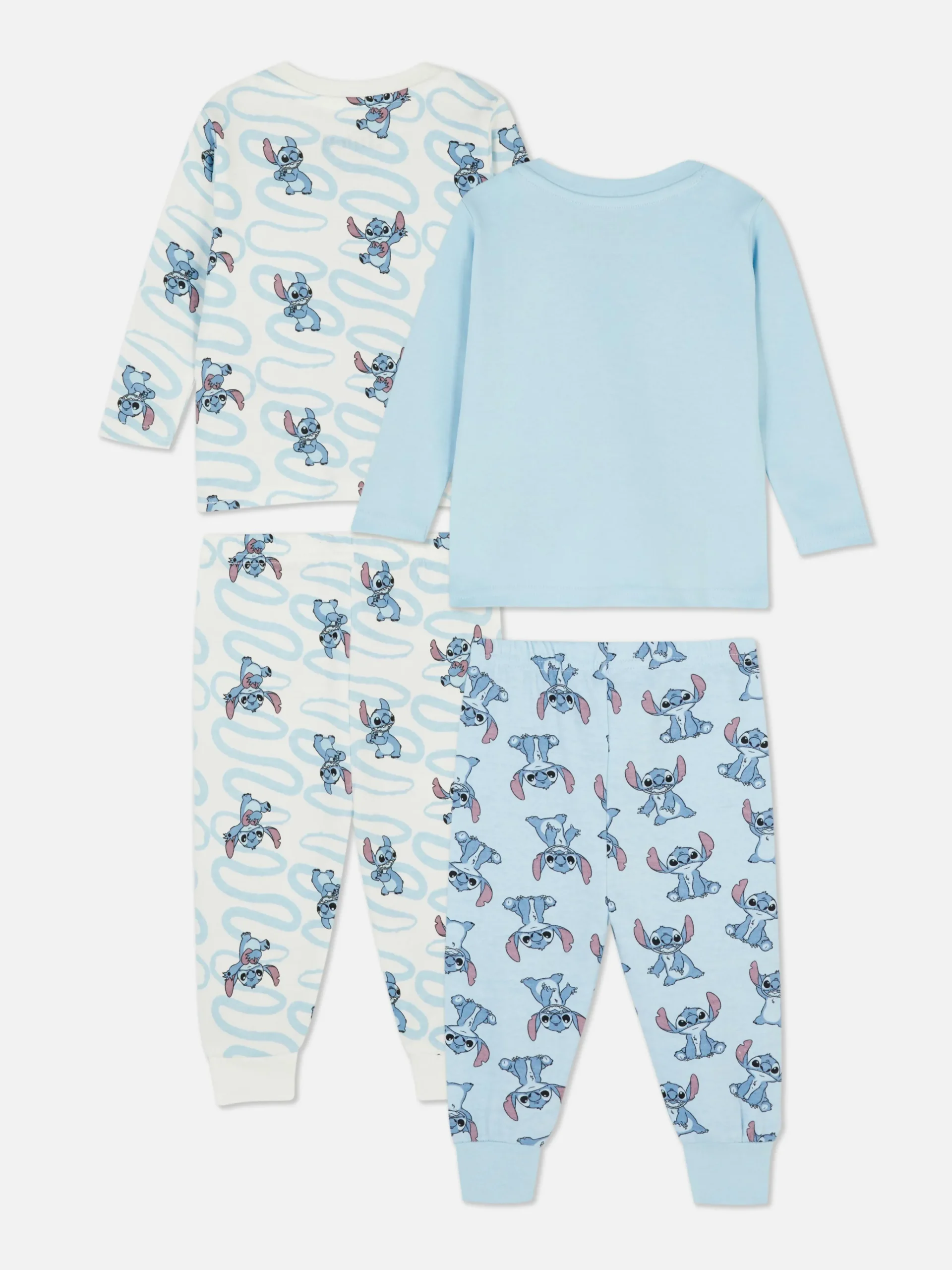 Hot Primark Lot De 2 pyjamas à Manches Longues Disney Lilo & Stitch Bleu