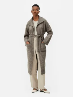 Outlet Primark Manteau-cardigan Long Tricoté Taupe