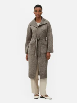 Outlet Primark Manteau-cardigan Long Tricoté Taupe