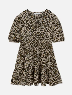 Clearance Primark Mini Robe Froncée à Smock Marron