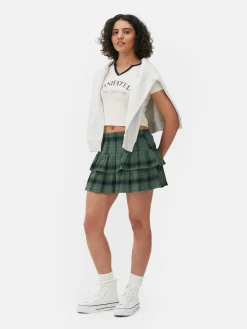 Best Primark Mini-jupe à Carreaux Et à Superpositions Vert