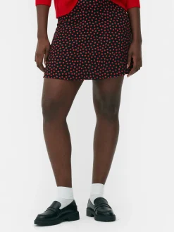 Sale Primark Mini-jupe à Zip Latéral Rouge foncé