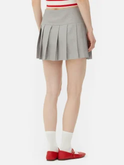 Sale Primark Mini-jupe Plissée à Boucle Gris clair