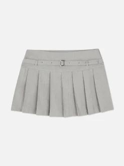 Sale Primark Mini-jupe Plissée à Boucle Gris clair