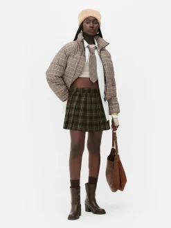 Hot Primark Mini-jupe Plissée à Carreaux Rita Ora Marron