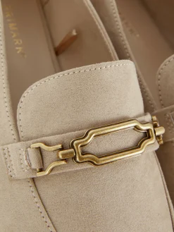 Primark Mocassins Avec Chaîne - Pointure Large Naturel