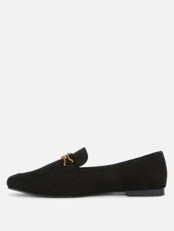 Primark Mocassins Avec Chaîne - Pointure Large Noir