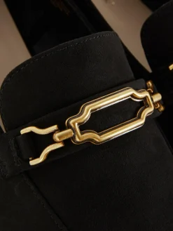 Primark Mocassins Avec Chaîne - Pointure Large Noir