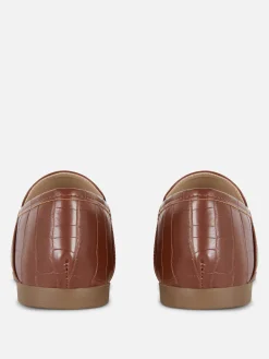 New Primark Mocassins En Simili Cuir à Mors Marron