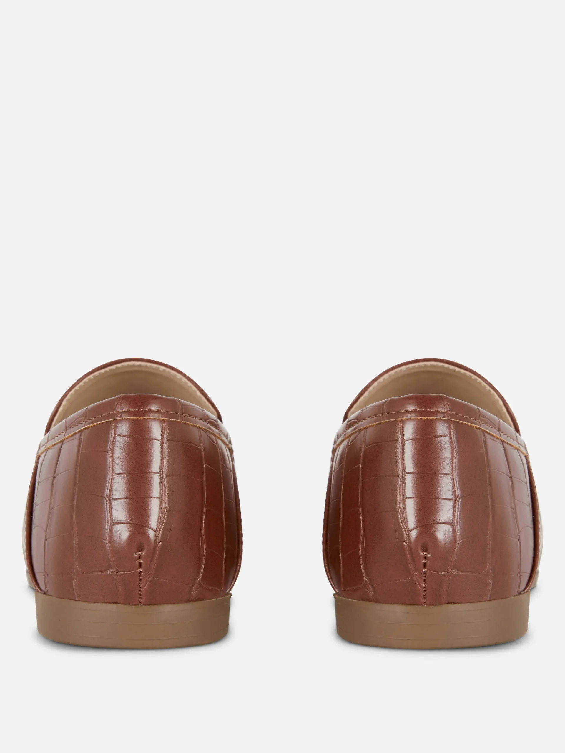 New Primark Mocassins En Simili Cuir à Mors Marron