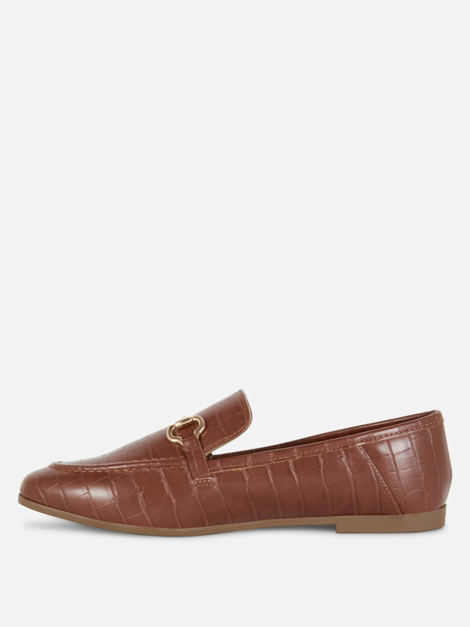 New Primark Mocassins En Simili Cuir à Mors Marron