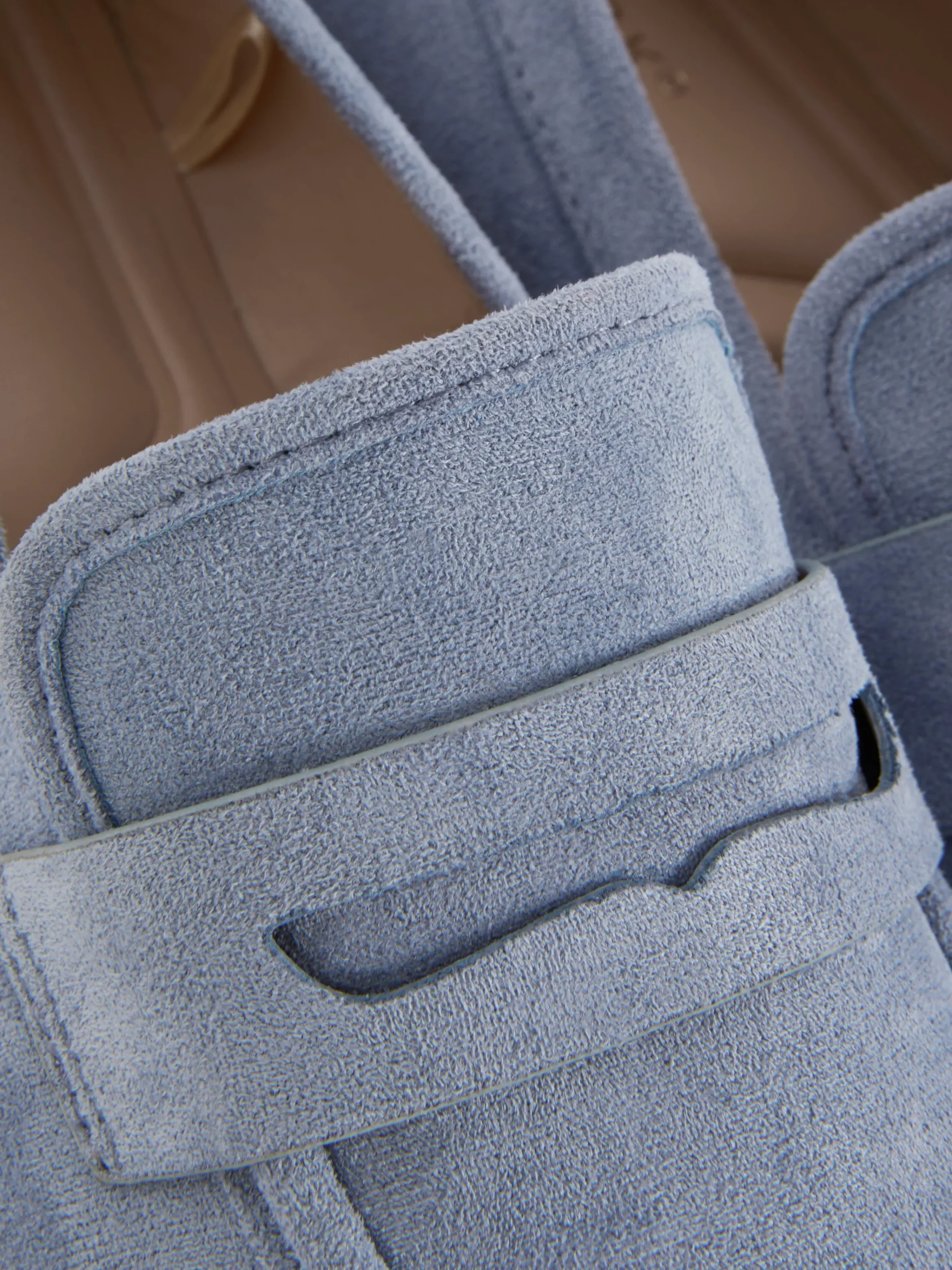 Outlet Primark Mocassins En Suédine Bleu