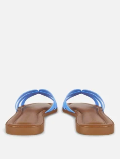 Best Primark Mules à Lanières En Simili Cuir Bleu clair